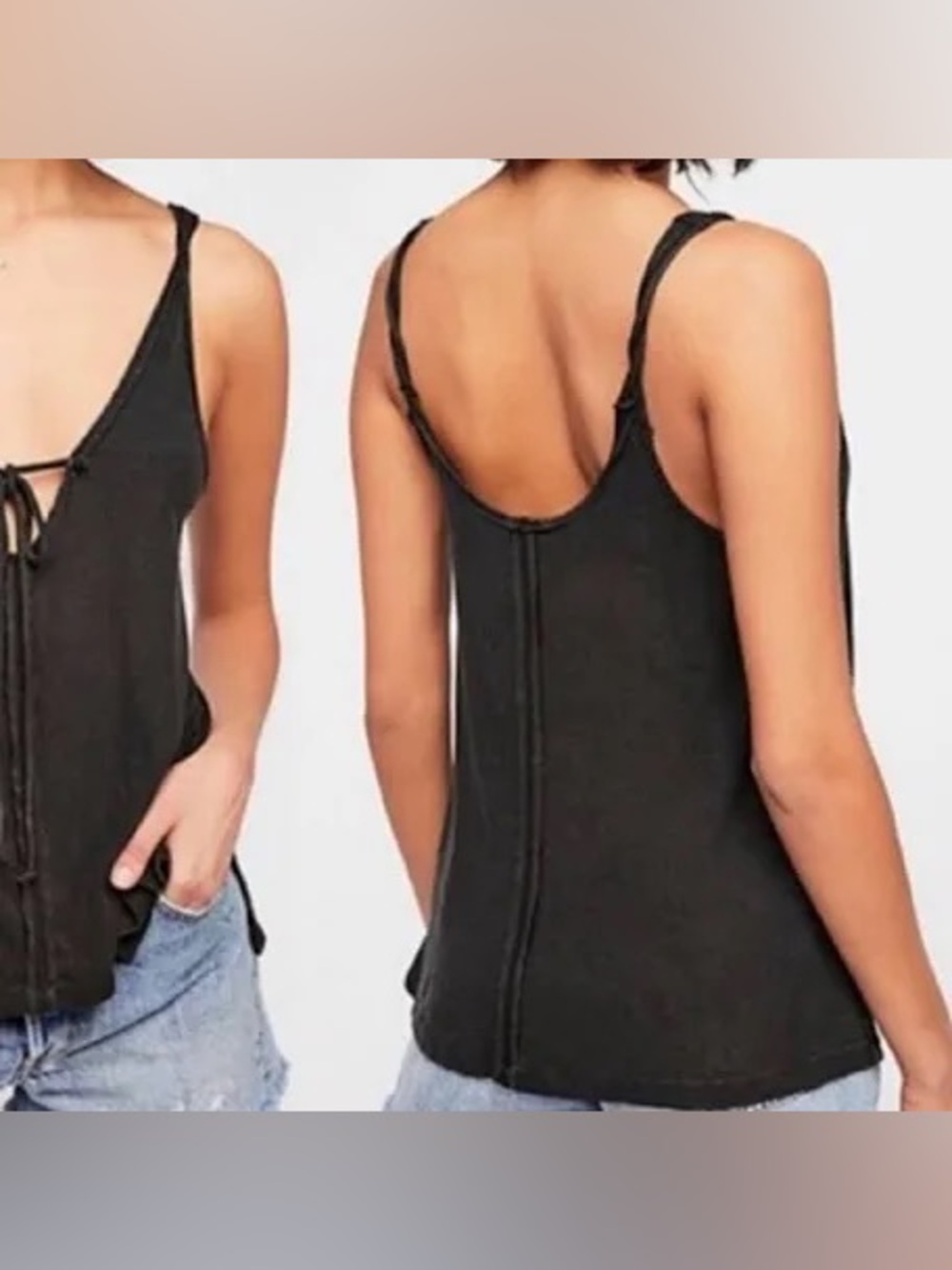 Free People We The Free ribbed charcoal tank